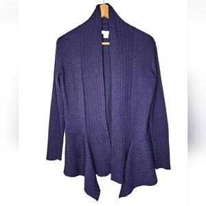 Anna Rose Open Front Cardigan in Navy Size M